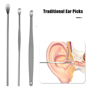 Reusable Steel Ear Wax <b>Remover</b> Tool Set with Storage Case 6 Piece Set - Product Image 2