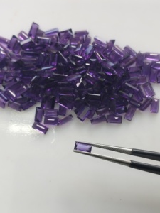 Ametyste africaine naturelle, taille baguette 5x2,5 mm, pierres précieuses de qualité supérieure pour la création de bijoux - Product Image 2