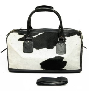 Sac de voyage en cuir de vachette, sac de sport, sac de week-end avec bandoulière pour hommes et femmes - Product Image 1
