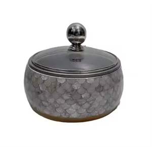 Boîte à bonbons de luxe en forme de croissant de lune islamique avec couvercle, bol décoratif pour fruits secs, cadeau de Ramadan et de l'Aïd, décoration de table - Product Image 6