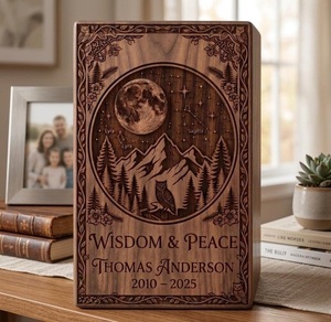 Handcrafted Rosewood Urn For Human or Pet Ashes Personalized <b>Memorial</b> Keepsake <b>Box</b> Hand wooden cremation urn cremation urn wood - Product Image 5