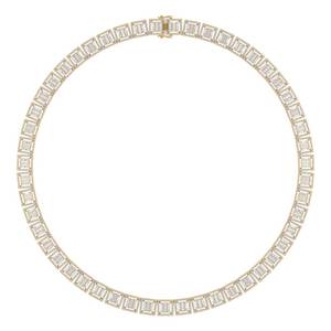 เครื่องประดับหรูหราสำหรับผู้ชาย ทอง 14K สีเหลือง/ขาว/โรสโกลด์ ประดับเพชรทรงบริลเลียนต์ 17.30 กะรัต เพาะเลี้ยงในห้องปฏิบัติการ สร้อยเทนนิส ของขวัญวันครบรอบ - Product Image 1