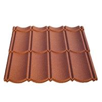 Tuiles de toiture en aluminium revêtues de pierre de couleur décorative pour maison et villa