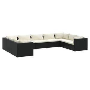 Conjunto Modular Grande para Jardín en Ratán Sintético Negro, Muebles Modulares de Exterior de Primera Calidad - Product Image 2