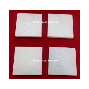 Boîte en marbre blanc naturel sculptée, forme rectangulaire, avec motif floral, surface brillante, utilisée pour les cadeaux de mariage - Product Image 4