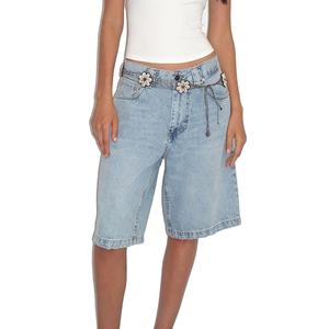 Short en Jean pour femme Short en Denim ample Baggy Bermuda Rise jambe large à la mode décontracté été Short en Denim court pour les femmes 2026 - Product Image 2