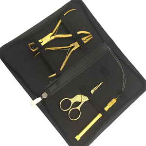 4 Pcs Kit Hair Extension Rings Beads Remover Gold Color Coated <b>Plier</b> Stainless Steel Hair Extension <b>Pliers</b> <b>Set</b> With Zipper Pouch - Product Image 6