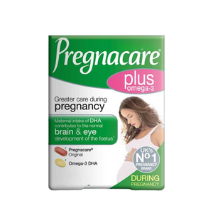 Pregnacare Plus Dual Pack 56 Tabletas Multivitamínico prenatal con Omega 3 para el cuidado del embarazo Certificación CE Origen del Reino Unido - Product Image 1