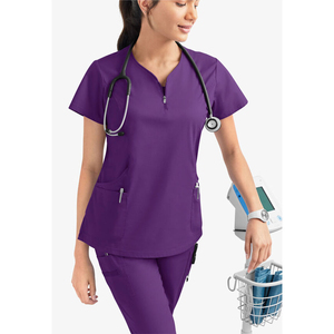 Best Selling Spandex Breathable Medical <b>Scrubs</b> <b>Set</b> Uniform for Women Latest Design Breathable Women's Stylish <b>Scrubs</b> Suits - Product Image 4