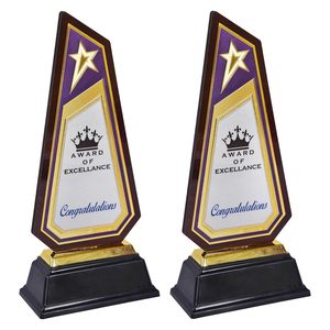 Trophée de reconnaissance en bois avec autocollant brillant, Récompense de l'excellence, Souvenir pour les récompenses de performance, Sports, École, Bureau - Product Image 4