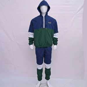 <b>Mens</b> <b>Half</b> <b>Zip</b> Windbreaker Tracksuit Set Hooded Waterproof <b>Jacket</b> and Jogger Pants Lightweight Sports Running Training Activewear - Product Image 2