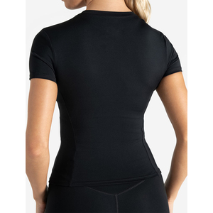 เสื้อยืดผู้หญิงมาใหม่ พิมพ์โลโก้ได้ตามต้องการ ดีไซน์ทันสมัย ระบายอากาศได้ดี เสื้อยืดแขนสั้นผ้าฝ้ายสำหรับผู้หญิง - Product Image 2