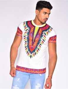Chemise décontractée pour homme, sans col, à double boutonnage, à manches courtes, impression par sublimation, respirante, séchage rapide, 100% coton, pour l'été - Product Image 3
