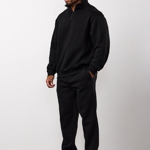 Sweat à capuche pour homme de haute qualité, sur mesure, à demi-zip, en tricot, 100% coton, respirant, pour le printemps - Product Image 1