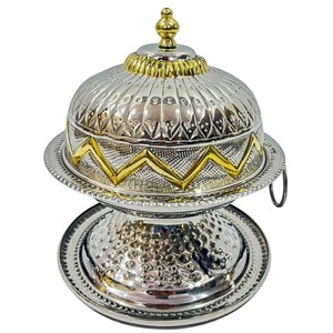Handcrafted Metal Date Bowl Silver Polished Arabic Khajoor <b>Pot</b> For Ramadan Home Decor Wedding Gift And Hotel Tableware - Product Image 3