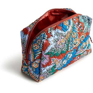 Large Capacity Cotton Quilted <b>Makeup</b> Bag for Women Lady Style Cosmetic Lipsticks Travel Container Pouch with Zipper Plastic Bags - Product Image 5