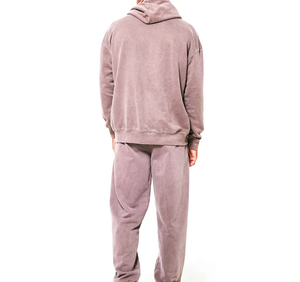 Sudadera con capucha deportiva para hombre con efecto acid wash y pantalones a juego, ropa informal para estar en casa, ropa de calle, gimnasio, entrenamiento, correr y en oferta online. - Product Image 2