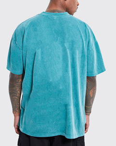 T-shirts pour hommes 100% coton, coupe ample, décontractés, imprimés effet soleil délavé, personnalisables avec logo, vente en gros - Product Image 6