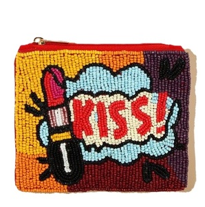 Stylish Handmade Seed <b>Beads</b> Beaded Coin Pouch Floral <b>Art</b> Design Luxury Embroidered Customizable Promotional Women Fashion - Product Image 3