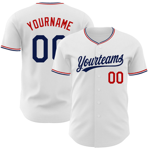 Custom White Full Button Baseball Jersey-Lightweight Moisture Wicking 100% Polyester Breathable Printed Unisex Adult - Product Image 3