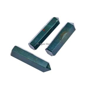 Serpentine Naturel À Facettes Crayon Point Agate Pierre Précieuse Pierre Semi-Précieuse Artisanat pour Feng Shui Décoration de La Maison Style D'amour - Product Image 2