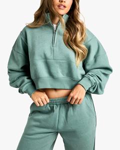 Nuevo Diseño de Chándal de Invierno en Oferta, Ropa Deportiva, Conjunto de Pantalones Cortos y Largos de Dos Piezas para Mujer, 100% Algodón - Product Image 2