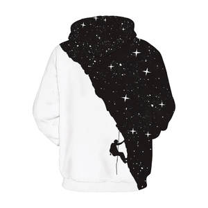 Sweat-shirts à capuche imprimés par sublimation OEM/ODM de haute qualité pour hommes, surdimensionnés, style hip-hop, design 3D Galaxy Mountain, pull en gros - Product Image 2