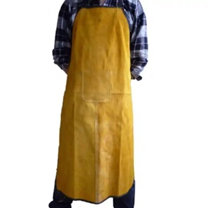 Premium Cowhide Split <b>Leather</b> Welding <b>Apron</b> Adjustable Buckle Heavy Duty Breathable Oil-Resistant Fire Resistant High Quality - Product Image 1