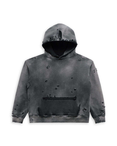 Custom Distressed <b>Men</b>’s Hoodie 450GSM French Terry Vintage Acid Wash Sweatshirt - Product Image 1