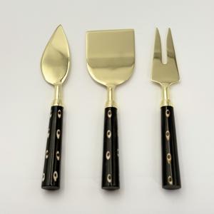 Ensemble de couteaux à beurre avec manche en résine unique et lames en acier inoxydable, ensemble de trois ustensiles de cuisine avec lames tranchantes compatibles lave-vaisselle - Product Image 5