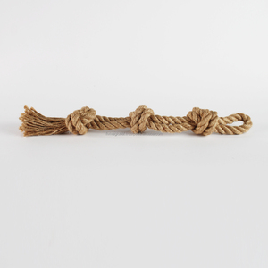 Corde en chanvre à triple nœud écologique de qualité supérieure pour chien, favorise naturellement la santé dentaire, jouet d'entraînement pour chien, fabrication OEM/ODM au Vietnam - Product Image 2