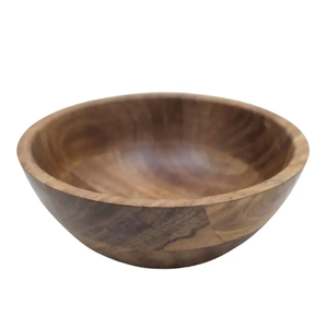 Grove Round Wooden Rice Bowl Solid Wood Polished Traditional Chinese Design Handmade Minimalist Design Dishes & <b>Plates</b> - Product Image 5