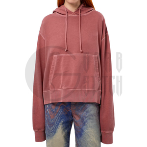Sudadera con Capucha Oversize para Mujer, Estilo Casual Urbano, Forro Polar, Bolsillo Canguro, Mezcla de Algodón, Prenda de Moda - Product Image 3