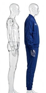 Conjunto Deportivo de Alta Calidad para Hombre, Chaqueta y Pantalones Cortavientos de Satén Azul Marino con Cremallera Completa, Transpirable y Personalizable - Product Image 4