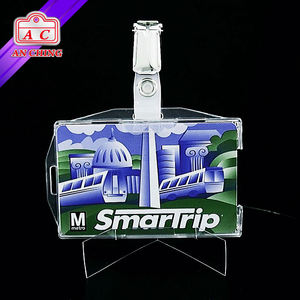 Metal Suspender Badge <b>Clip</b> with Spring <b>Clip</b> and Metal Popper Customized Logo Badge Holder - Product Image 6