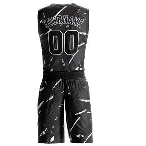 Conjunto de Camiseta de Baloncesto Sublimada Personalizada en Blanco y Negro, Estampado Splatter, Sin Mangas, Ajuste Atlético, Unisex para Adultos, Malla Transpirable - Product Image 6