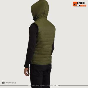 เสื้อกั๊กพัฟเฟอร์มีฮู้ดสำหรับผู้ชาย ยี่ห้อ Daphnia แบบไม่มีแขน บุผ้านวม น้ำหนักเบา อุ่นสบาย เหมาะสำหรับกิจกรรมกลางแจ้ง ลำลอง ฤดูหนาว เสื้อกันหนาวแบบซิป - Product Image 2
