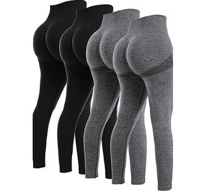 High Quality 4 Piece Butt Lifting Workout Leggings for Women Seamless Gym Scrunch Booty Lifting Sets - Product Image 2