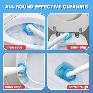 Spazzola per la pulizia del WC usa e getta con sistema di bloccaggio migliorato, montaggio a parete, per vasca, lavandino e WC - Product Image 3