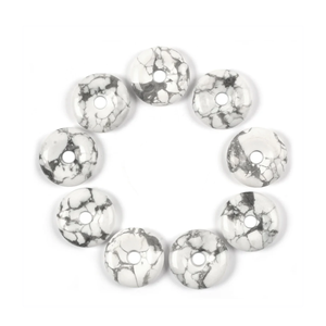 Donuts en Cristal Naturel : Pierres de Howlite, Pierres Précieuses, Pierres de Reiki, Agate pour la Guérison - Product Image 1