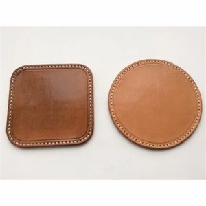 Premium Handcrafted Genuine Leather Coaster Set Waterproof Heat Resistant Cup <b>Mat</b> Custom Table Placemat for <b>Bar</b> Coffee Coasters - Product Image 1