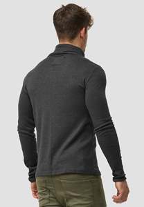 FONILBEST SPORTS WEARS Pull à col roulé ajusté pour homme en polyester tricoté, épaisseur standard, couleur unie, décontracté, long - Product Image 2