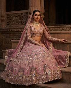 Divyam Creation Embroidered Net <b>Lehenga</b> Choli Set Floor-Length Traditional Wedding Wear <b>Women</b> India Pakistan Style Spandex - Product Image 1
