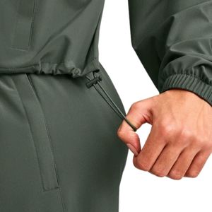 Green <b>Womens</b> Polyester Windbreaker <b>Jacket</b> Custom Logo Letter Print Full Zip High Neck <b>Lightweight</b> Outdoor Streetwear OEM Apparel - Product Image 6