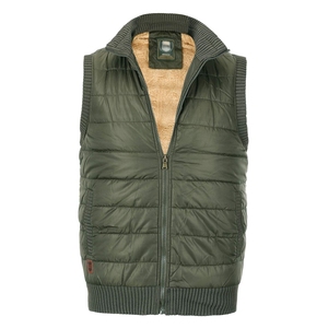 Chaleco Acolchado de Lona para Hombre, Cómodo y Casual para Invierno, con Relleno de Plumón, Cuello Alto, Cierre de Cremallera, Impermeable, Térmico y con Protección UV - Product Image 1