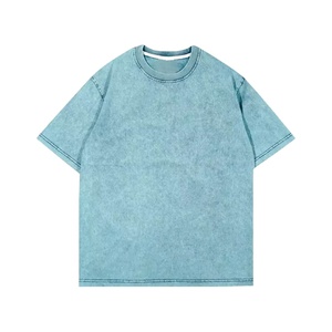 Camisetas de lona de algodón 100% de corte regular para hombre, ropa de calle informal transpirable de secado rápido con serigrafía de 230G - Product Image 1