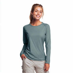 Hauts d'under-scrubs unisexes en coton tricoté 100 % à manches longues pour usage hospitalier - Product Image 2