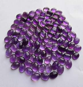 Ametyste naturelle ovale cabochon à dos plat AA Plus, pierres précieuses calibrées pour la fabrication de bijoux - Product Image 4