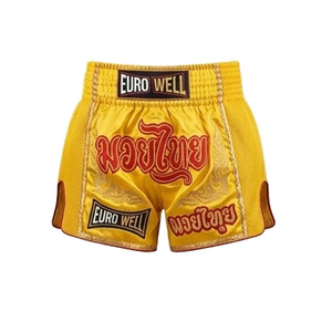 Wholesale Premium Satin Custom Logo Retro Muay Thai Shorts <b>Men</b> Women Kickboxing Training Fight Shorts <b>Trunks</b> Muay Thai Shorts - Product Image 4