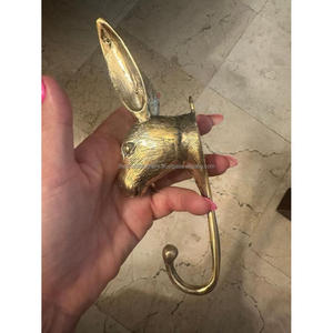 Decorative Bunny Head Wall <b>Hook</b> Luxury Large Ears Hare Head Sculpted <b>Hooks</b> For Home Decoration And Easter - Product Image 1